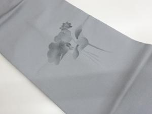 銀通し手描き蓮模様名古屋帯